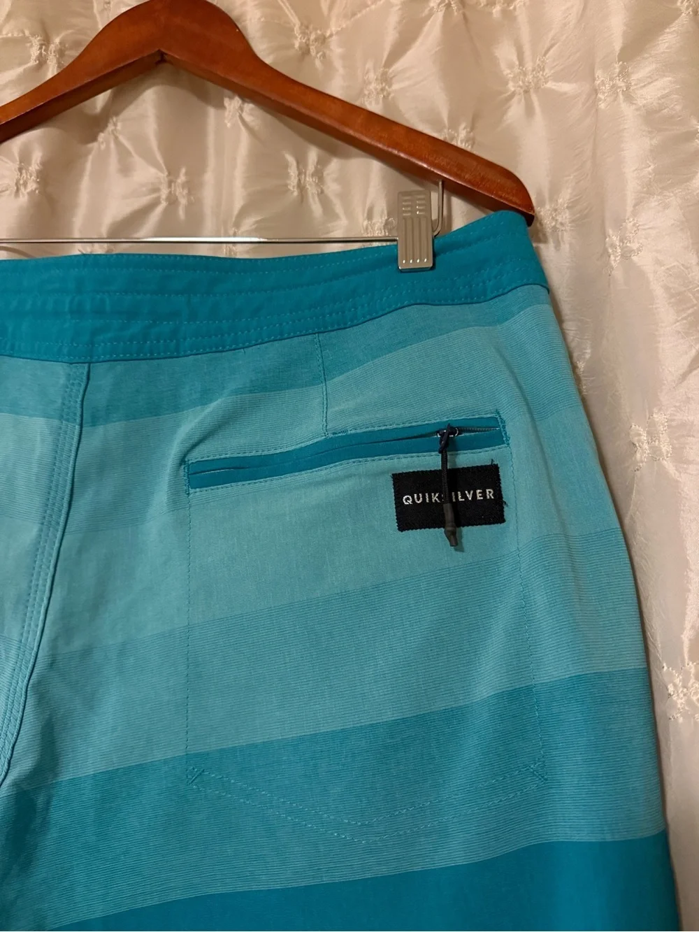 Quiksilver Blue Teal Boardshorts Swim Trunks Beach Shorts Surfsilk Tijuana 19